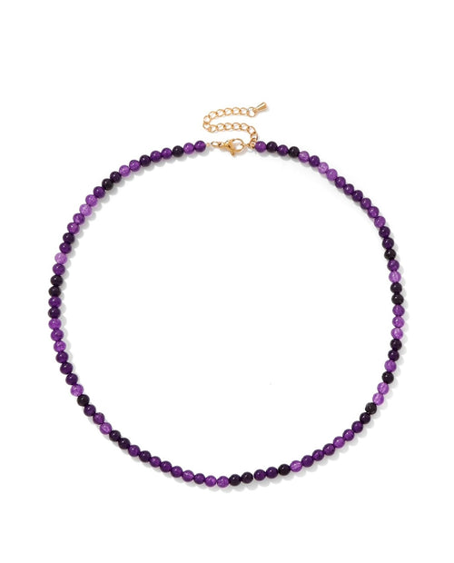 Amethyst 4mm choker necklace