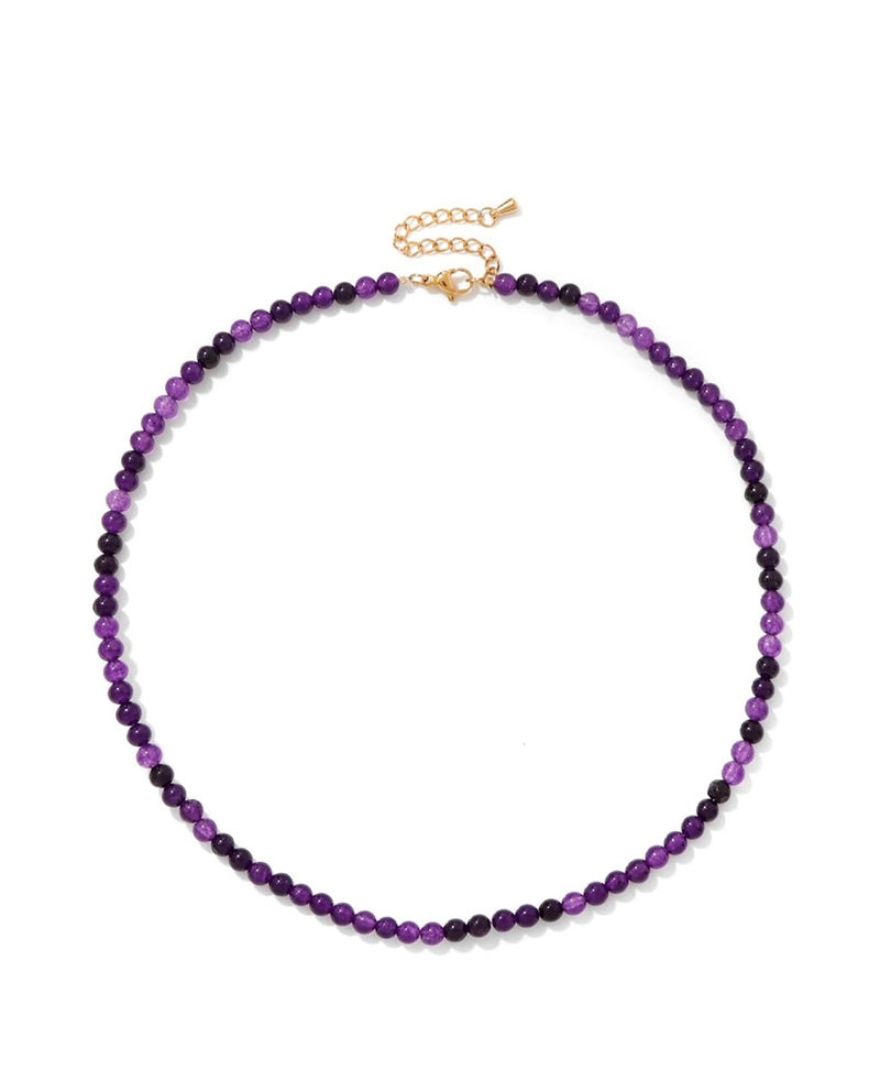 Amethyst 4mm choker necklace