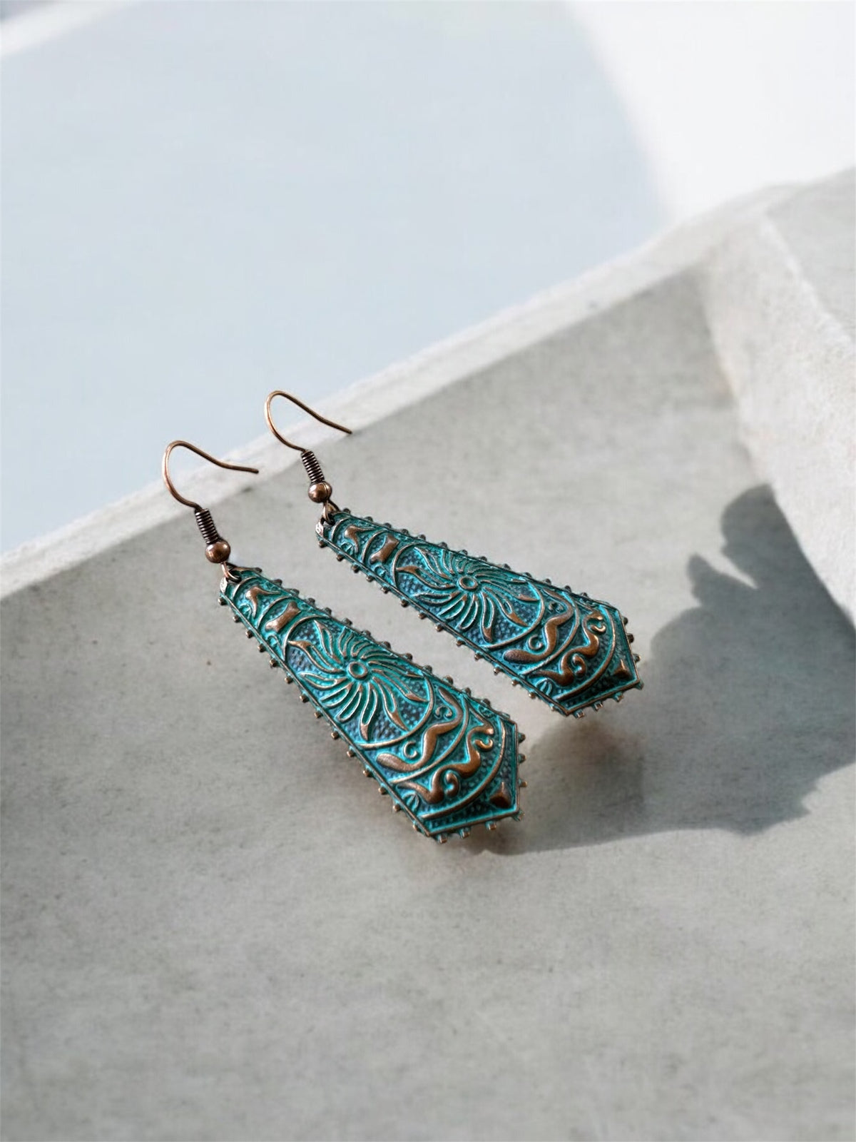 HANDMADE COPPER & TURQUOISE EARRINGS