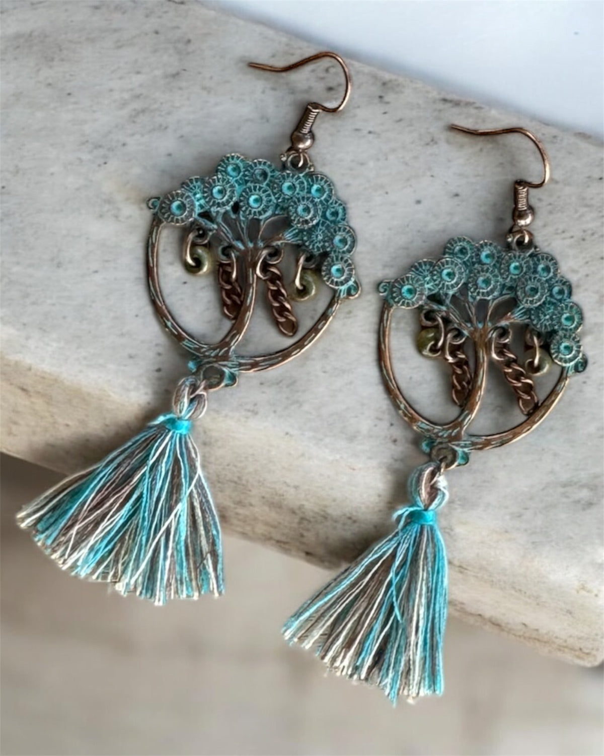 HANDMADE COPPER BOHEMIAN EARRINGS