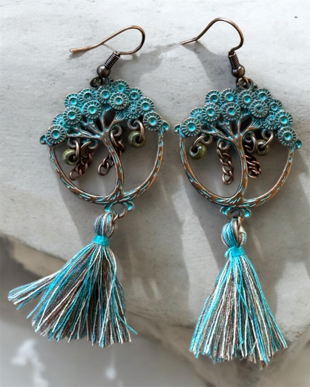 HANDMADE COPPER BOHEMIAN EARRINGS